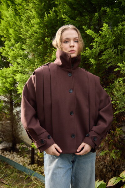 0030  Pileli Kaşe Kap Koyu Kahve - 3