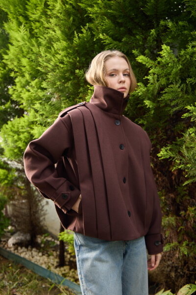 0030  Pileli Kaşe Kap Koyu Kahve - 2