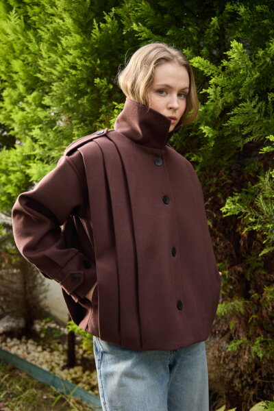 0030  Pileli Kaşe Kap Koyu Kahve - 5