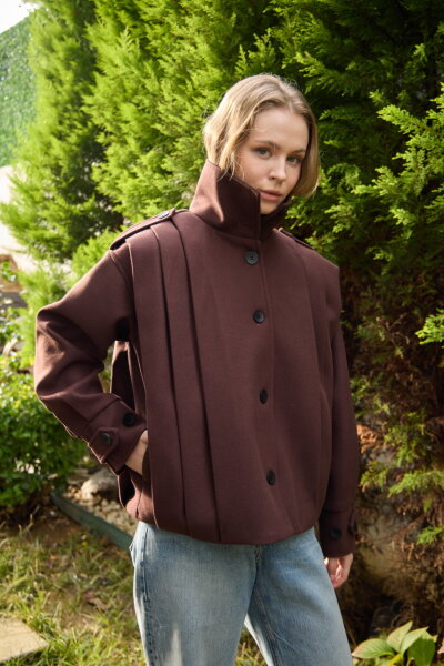 0030  Pileli Kaşe Kap Koyu Kahve - 7