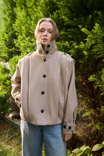 0030  Pileli Kaşe Kap vizon