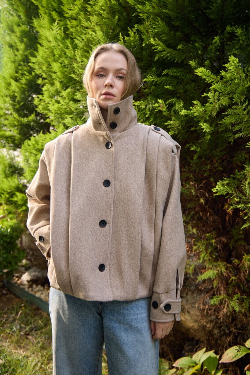 0030  Pileli Kaşe Kap vizon - 1