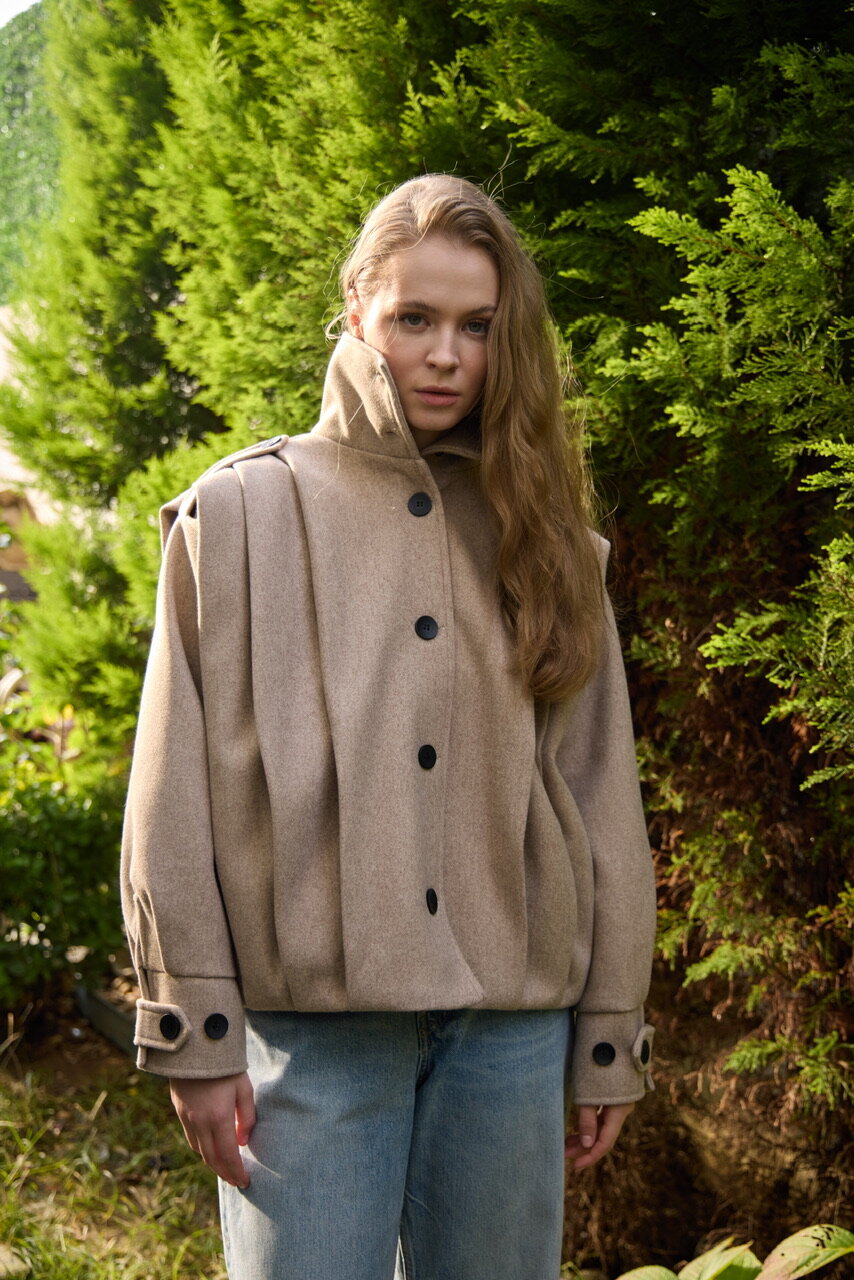 0030  Pileli Kaşe Kap vizon - 5