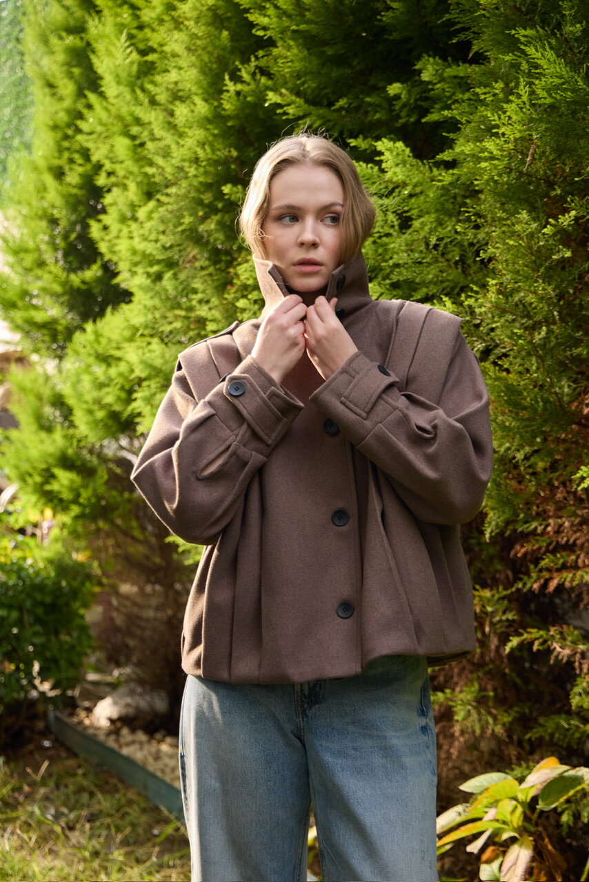 0030  Pileli Kaşe Kap Kahverengi - 1