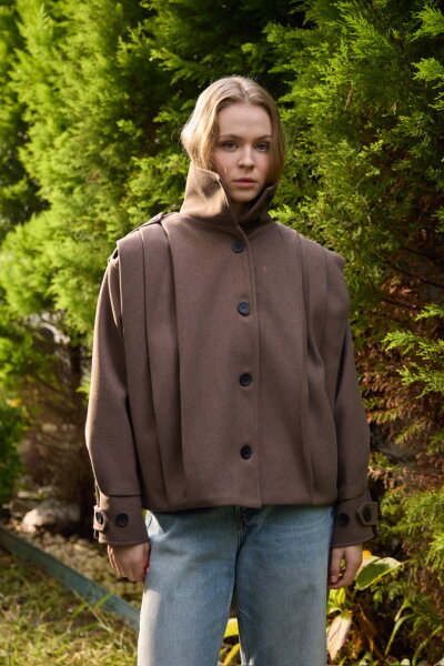 0030  Pileli Kaşe Kap Kahverengi - 2