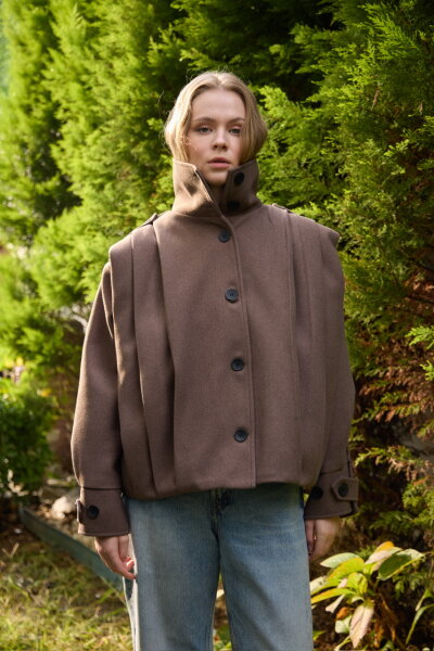 0030  Pileli Kaşe Kap Kahverengi - 3