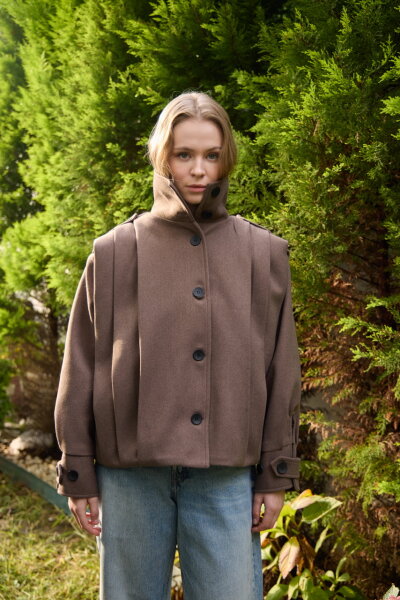 0030  Pileli Kaşe Kap Kahverengi - 5