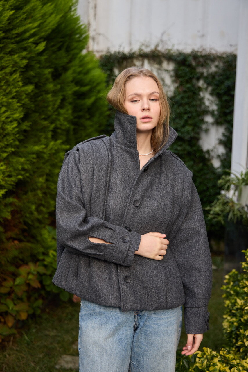 0030  Pileli Kaşe Kap Antrasit - 4