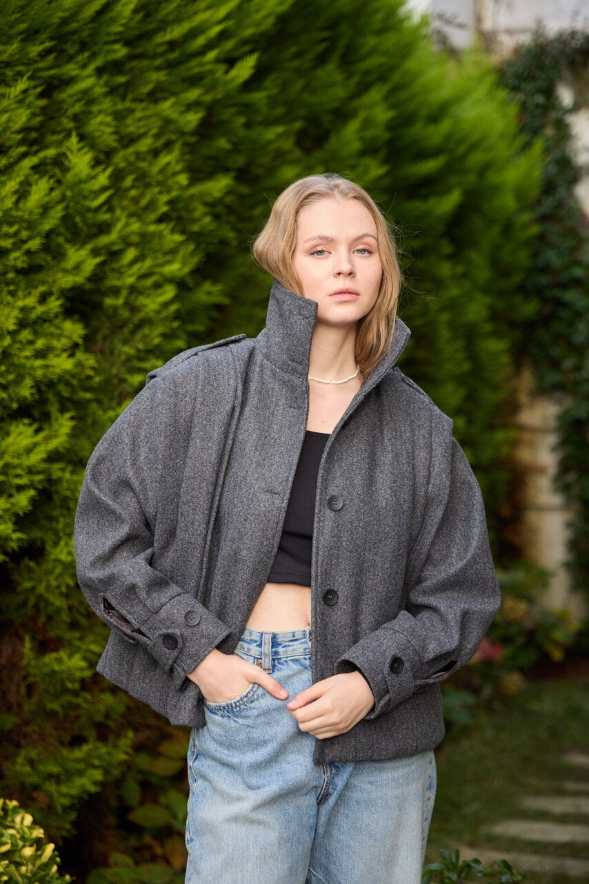 0030  Pileli Kaşe Kap Antrasit - 5