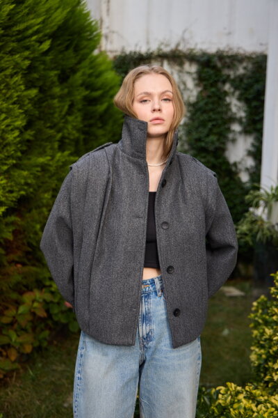 0030  Pileli Kaşe Kap Antrasit - 6