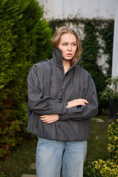 0030  Pileli Kaşe Kap Antrasit - 7