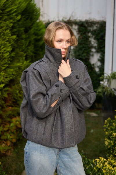 0030  Pileli Kaşe Kap Antrasit - 9