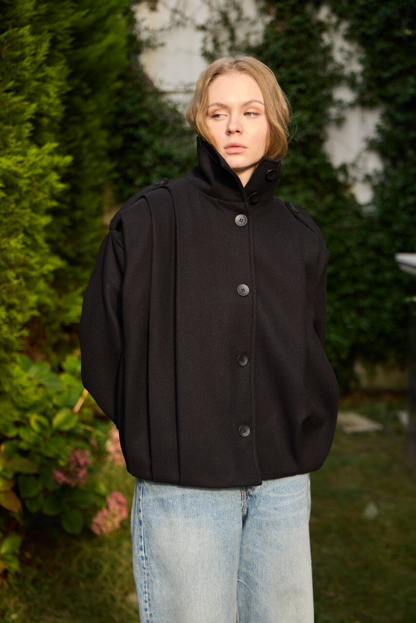 0030  Pileli Kaşe Kap siyah  - 1