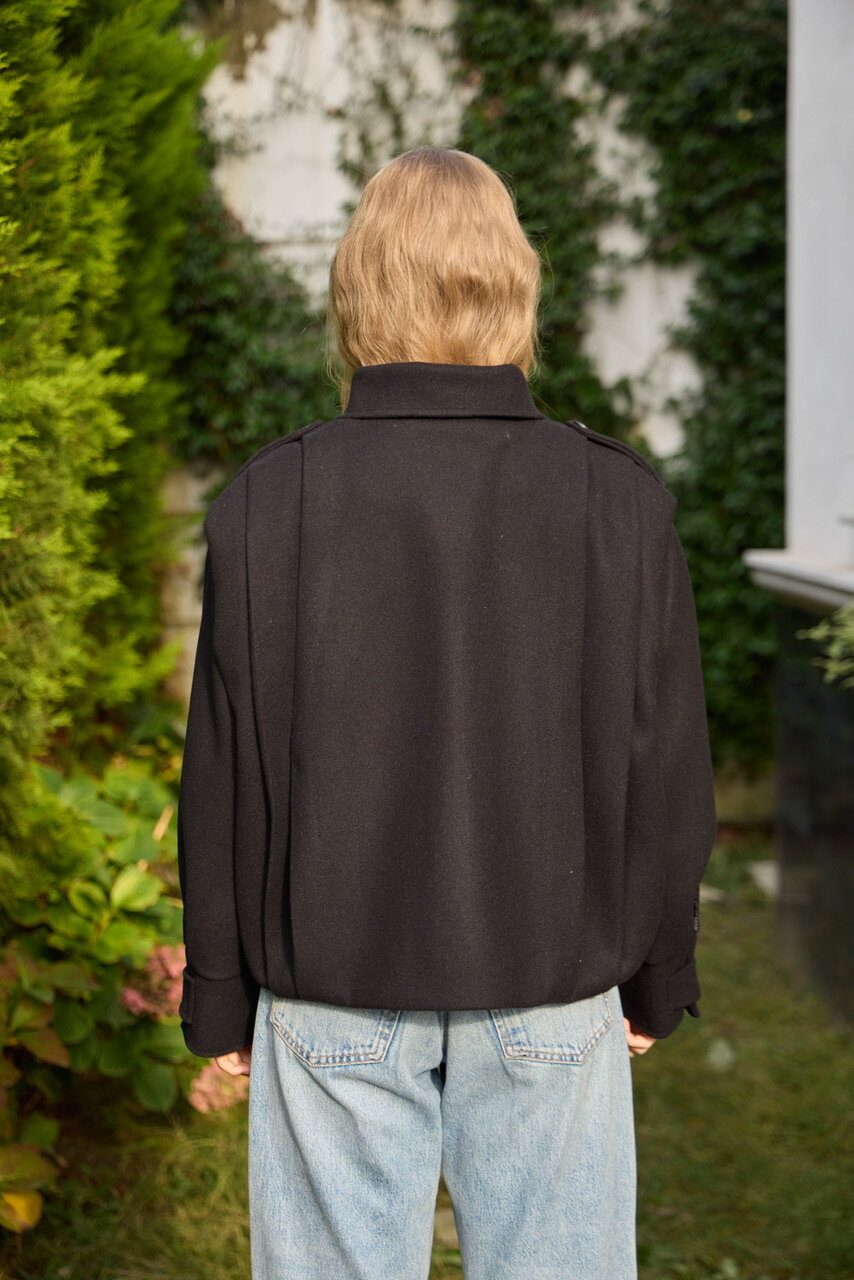 0030  Pileli Kaşe Kap siyah  - 3