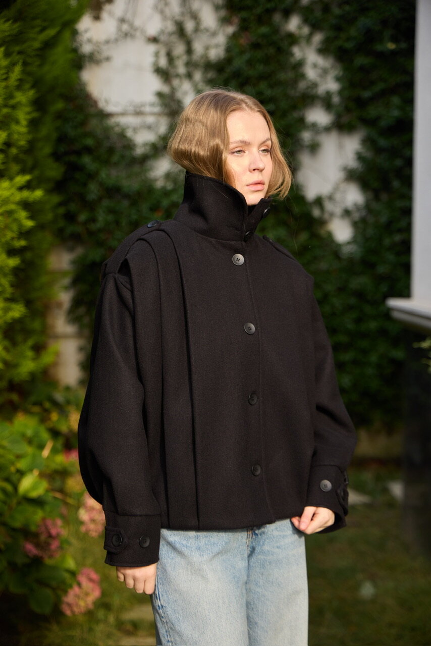 0030  Pileli Kaşe Kap siyah  - 5