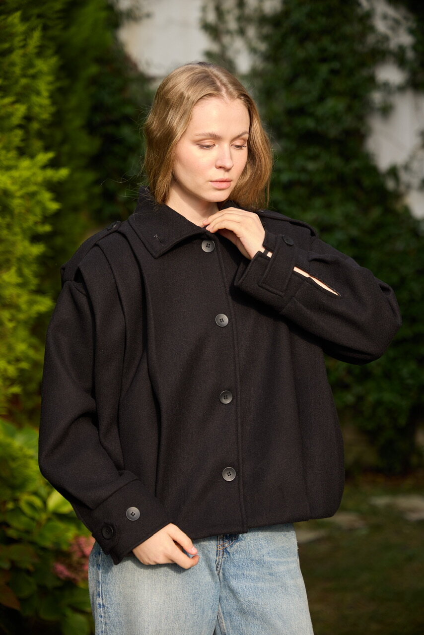 0030  Pileli Kaşe Kap siyah  - 6