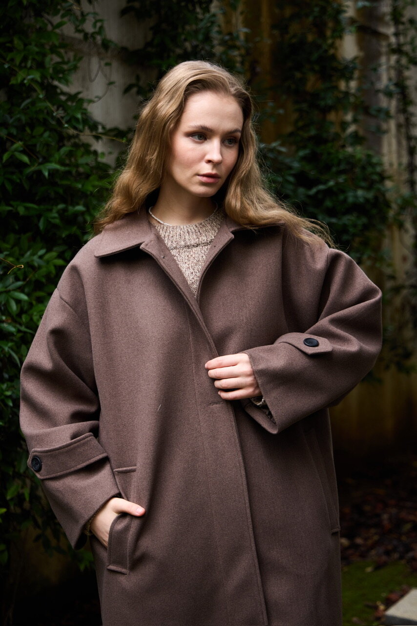 0032 Kaşe Kaban  - Koyu kahve - 7