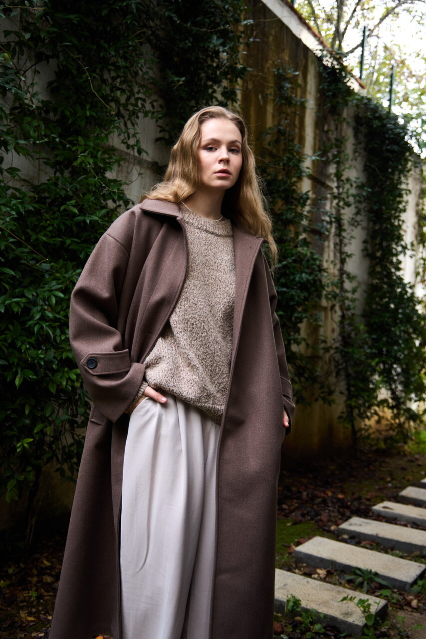 0032 Kaşe Kaban  - Koyu kahve - 10