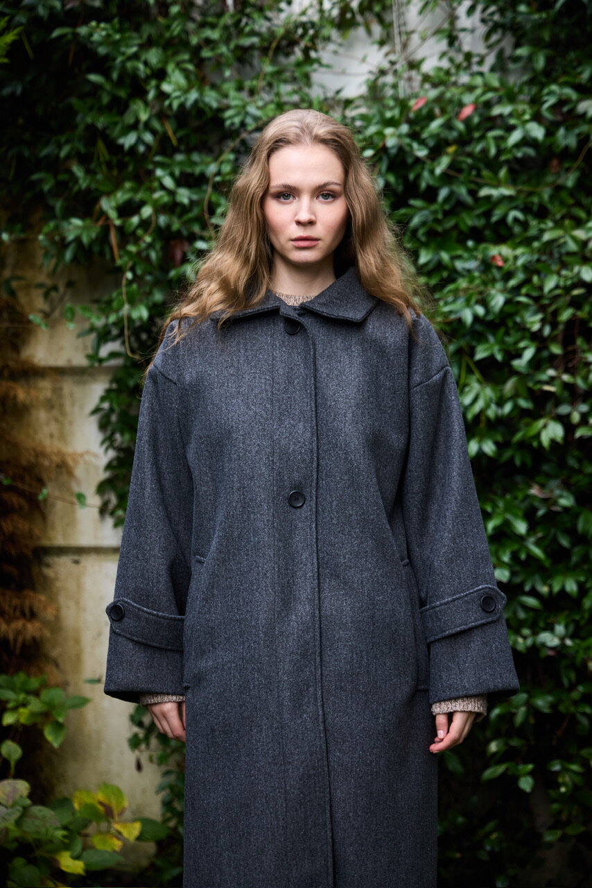 0032 Kaşe Kaban  - Gri - 7