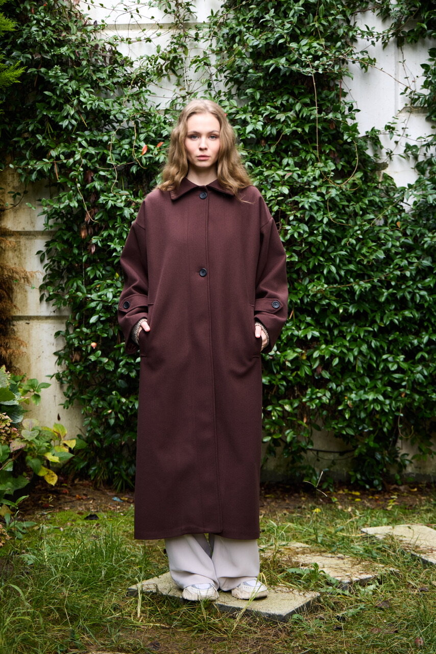 0032 Kaşe Kaban  - Kahverengi - 3