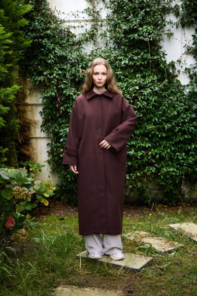 0032 Kaşe Kaban  - Kahverengi - 7