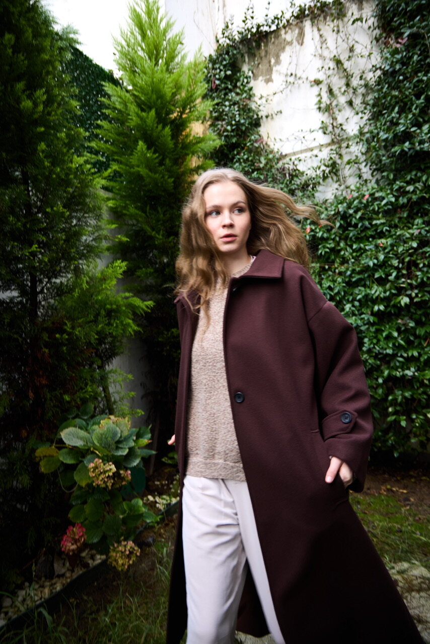 0032 Kaşe Kaban  - Kahverengi - 9