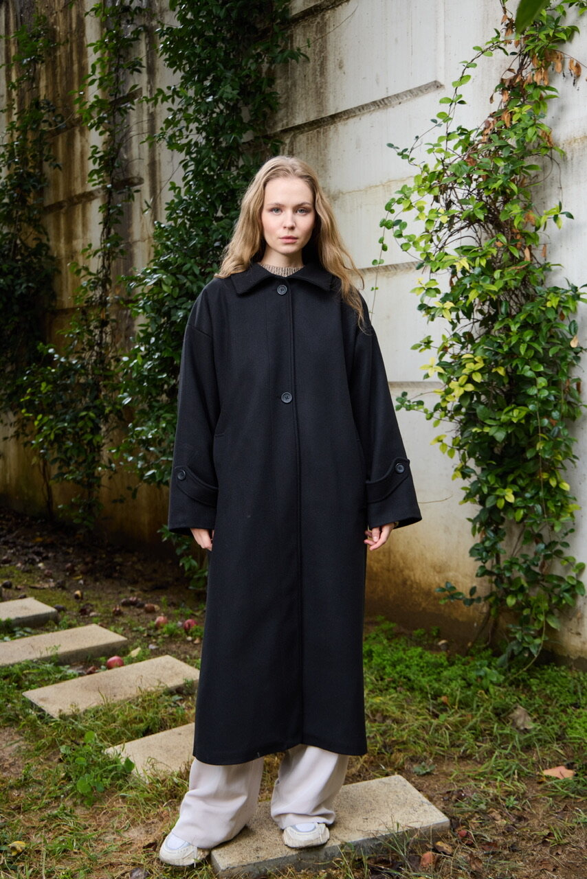 0032 Kaşe Kaban - siyah - 3