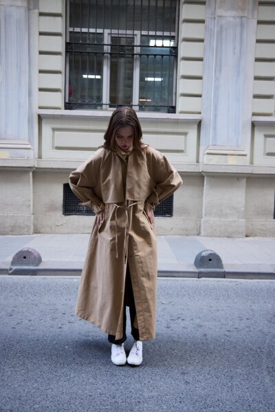 1020 Biyeli Trençkot - Kesekağıdı