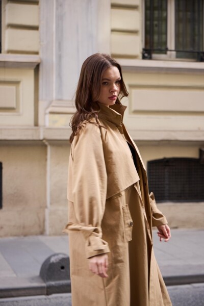 1020 Biyeli Trençkot - Kesekağıdı - 3