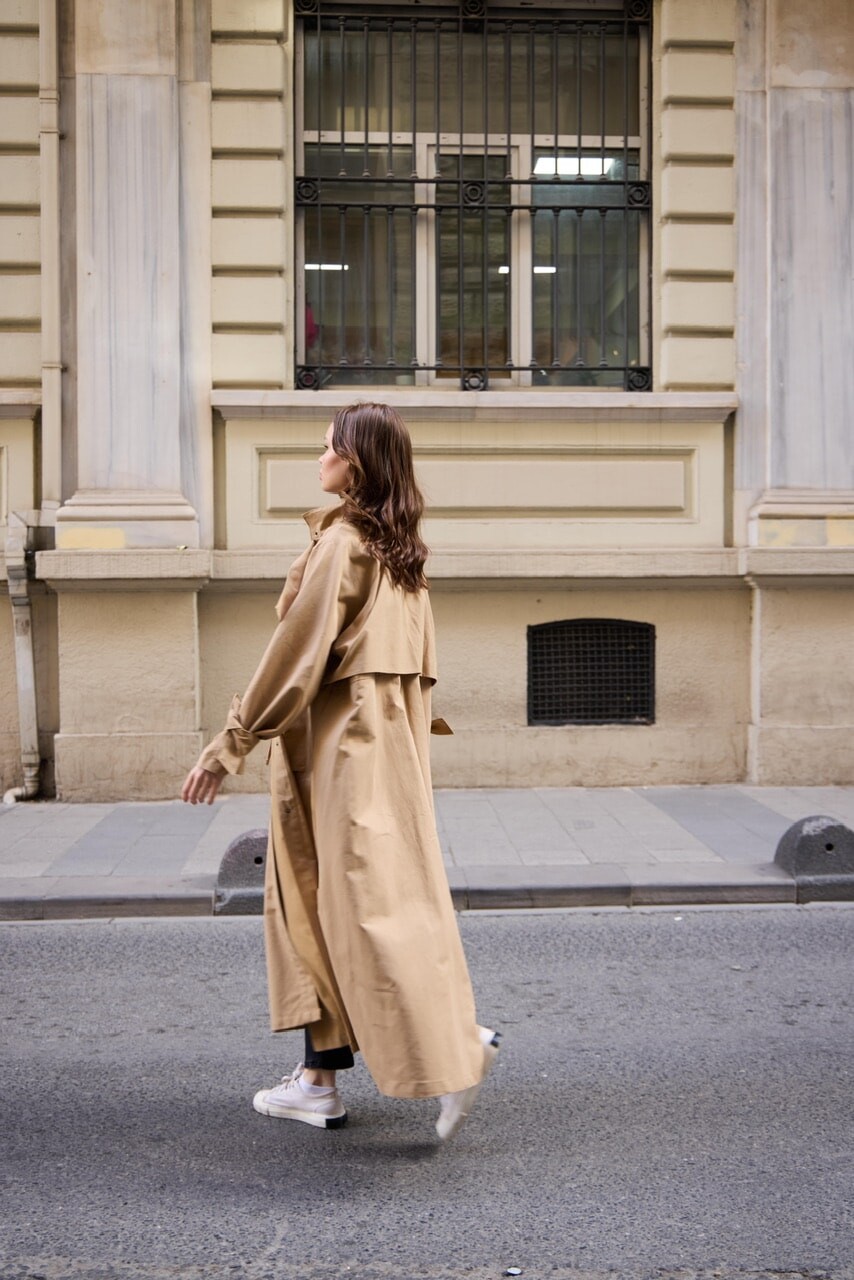 1020 Biyeli Trençkot - Kesekağıdı - 5