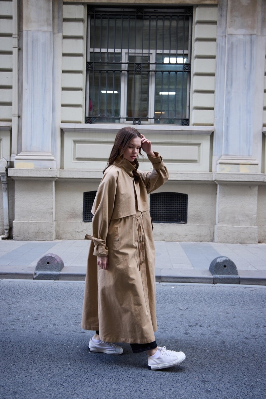 1020 Biyeli Trençkot - Kesekağıdı - 6