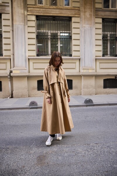 1020 Biyeli Trençkot - Kesekağıdı - 10