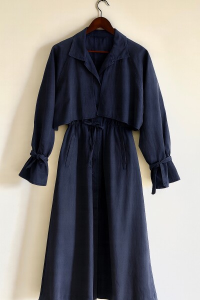 1020 Biyeli Trençkot - Lacivert