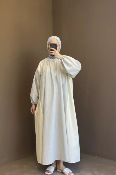 Çift Renk Elbise 36-48 Açık Gri - 2