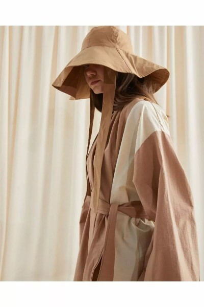 Çift Renk Elbise 36-48 Camel - 2