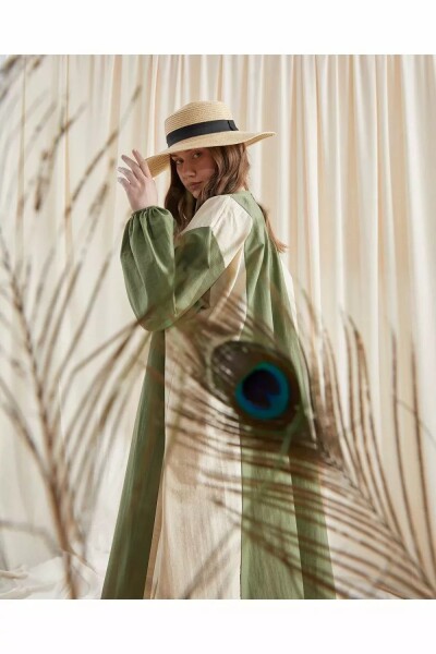 Çift Renk Elbise 36-48 Haki - 2