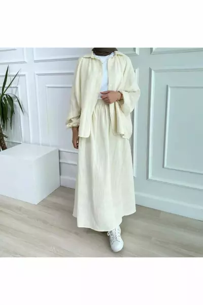 Müslin Etek Takım Naturel