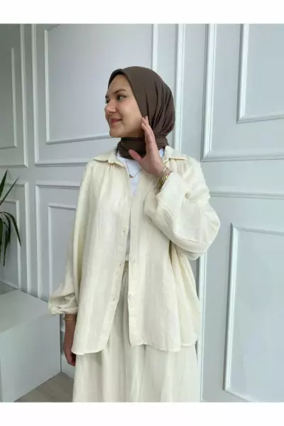 Müslin Etek Takım Naturel - 2