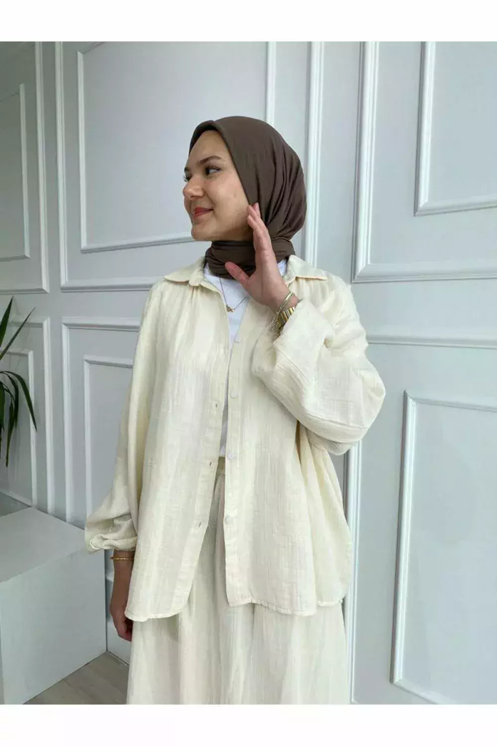 Müslin Etek Takım Naturel - 2