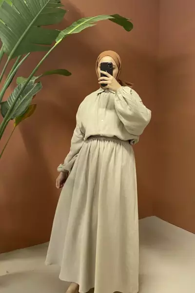 Müslin Etek Takım Taş