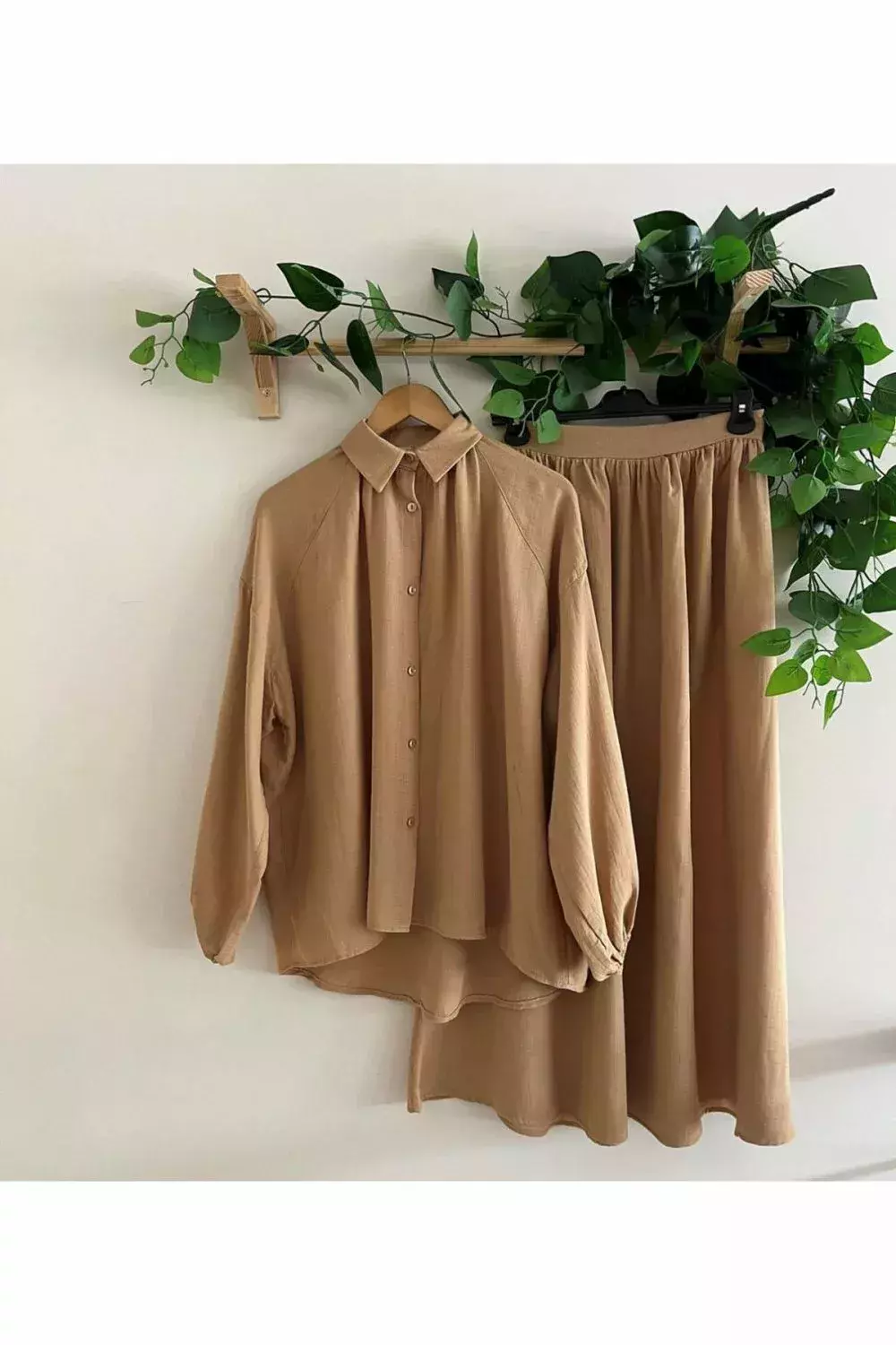 Müslin Etek Takım Vizon - 2