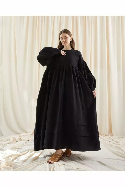 Müslin Salaş Elbise Siyah - 2