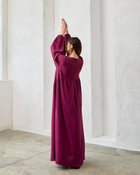 Parla Elbise Koyu Fuşya - 4