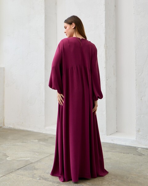 Parla Elbise Koyu Fuşya - 5