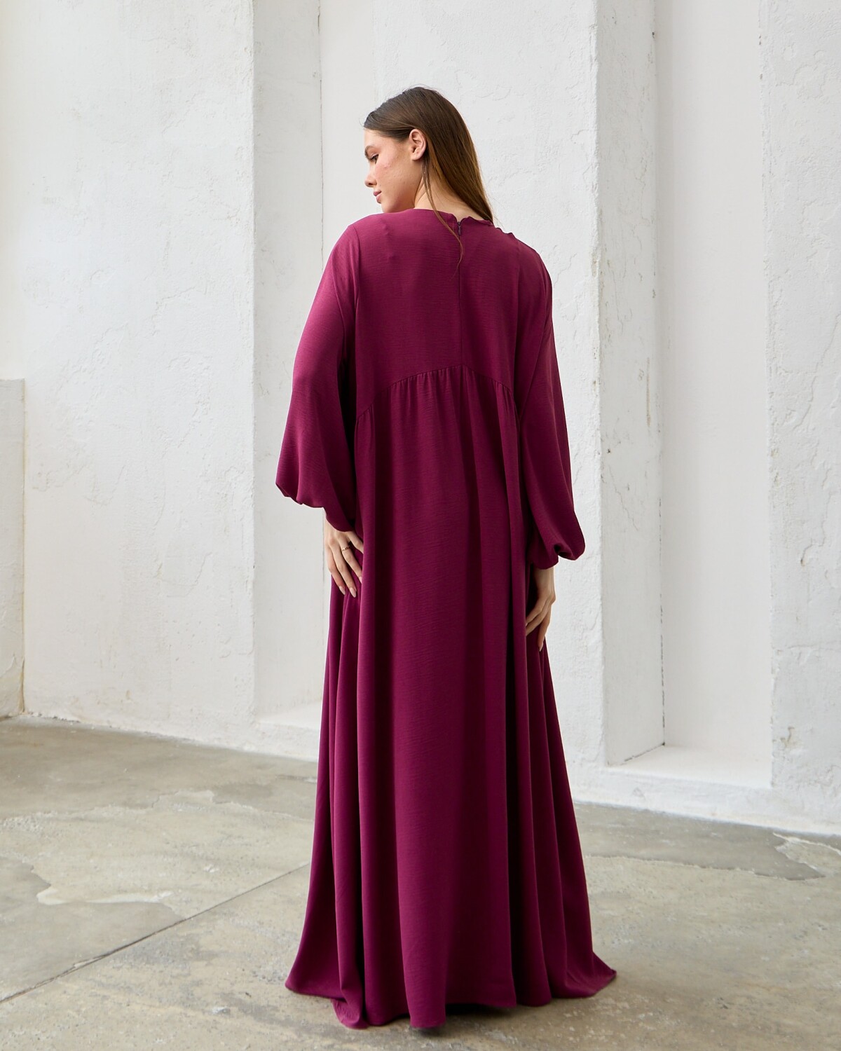 Parla Elbise Koyu Fuşya - 5