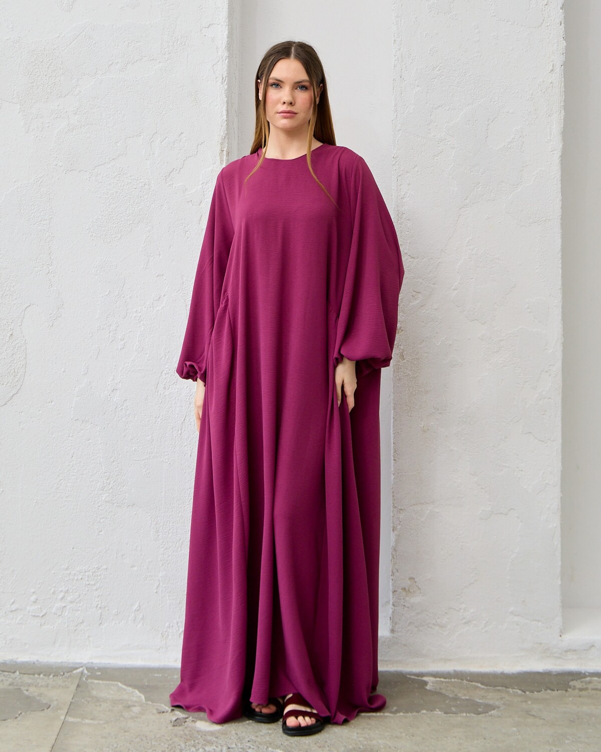 Parla Elbise Koyu Fuşya - 7